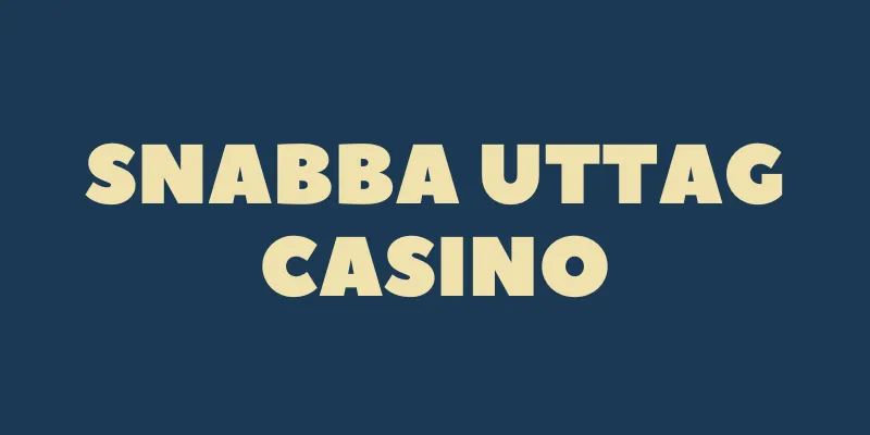 Casino med snabba uttag